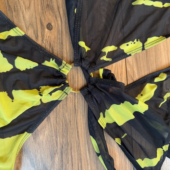 3 Piece NWOT Tropical Vacation Bikini Resort Wear set or Festival wear Y2K MED - Picture 5 of 10